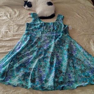 Roz & Ali scoop neck dress lined sz 16